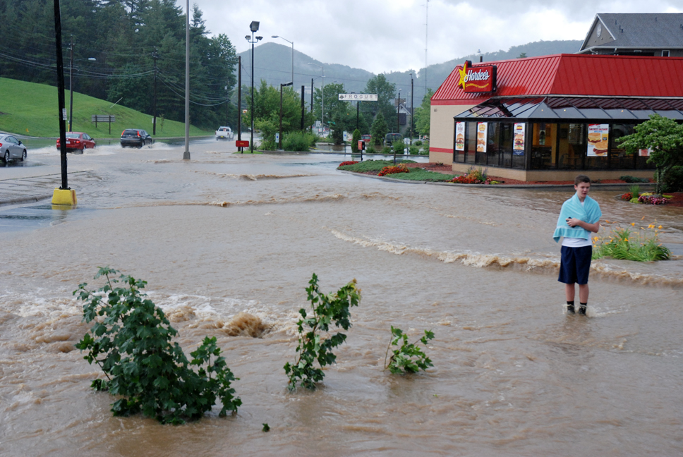 Photos Parking Lots, Roads in Boone Flood Sunday High Country Press