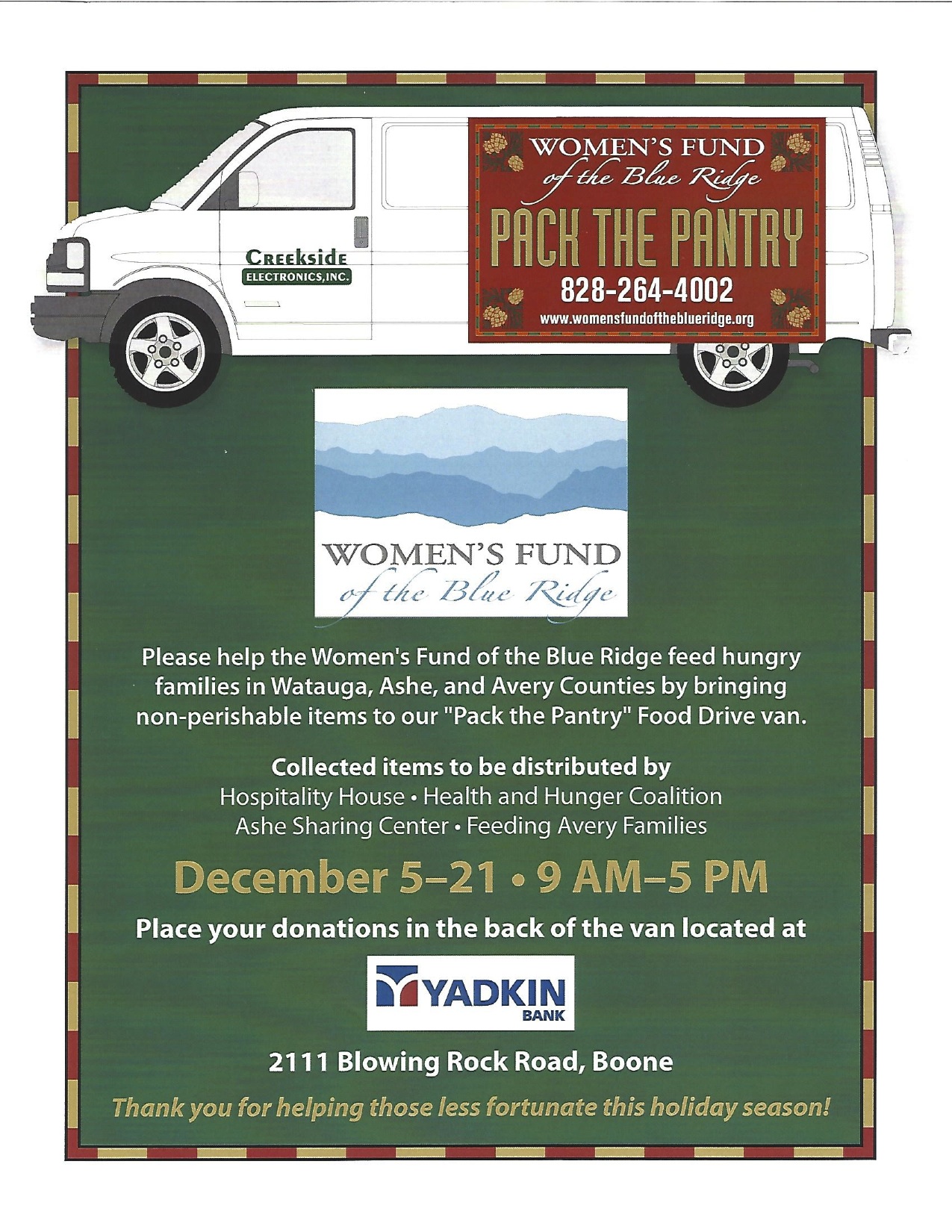 Women's Fund of the Blue Ridge Organizes 'Pack the Pantry' Food Drive