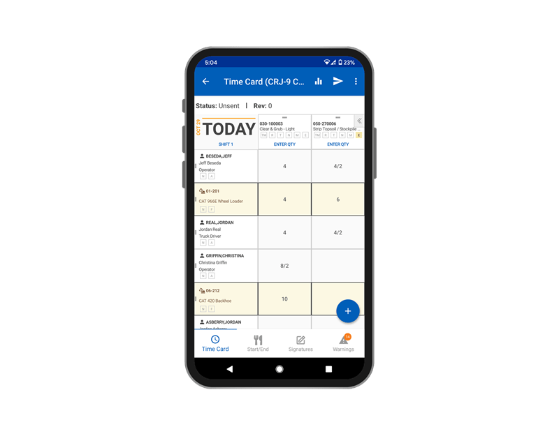 Construction Time Card Software HCSS