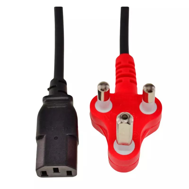 1.8 Meter Dedicated Red Plug PC Power Cable 3 Pin Electrical Plug To Kettle Cord IEC Plug