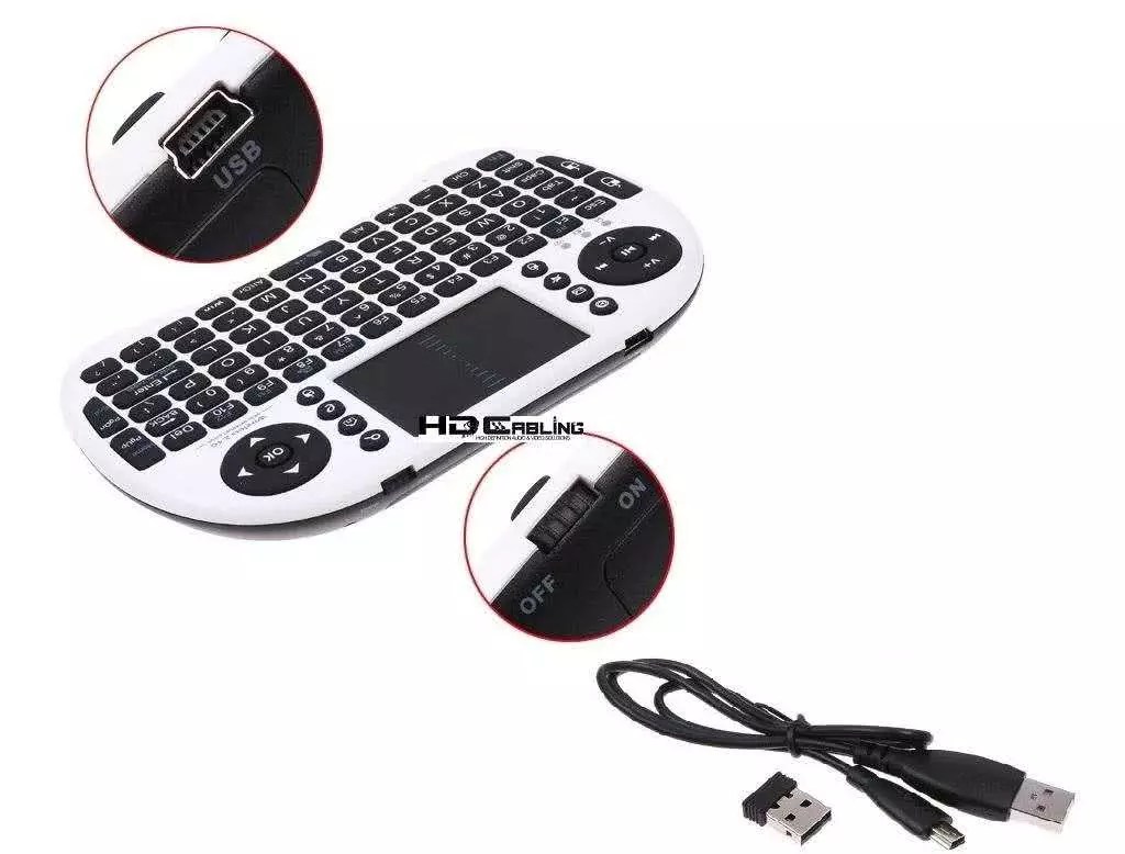 Wireless Touchpad Mouse & Keyboard Lithium Rechargeable Battery