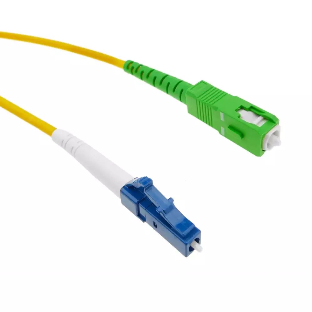 3 Meter UPC LC To SC APC Simplex Single Mode Fiber Optic Cable Router