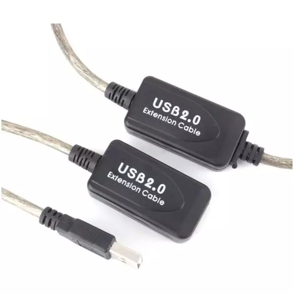 15 Meter USB Extension Cable V2.0 (Male To Female USB Type A) With Active Signal Booster