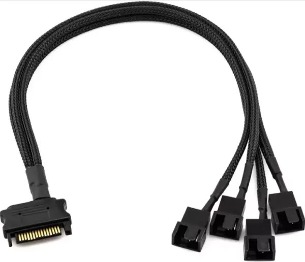 SATA To 4 Pin Power Cable Multiple PC Fans Power Connector Cable