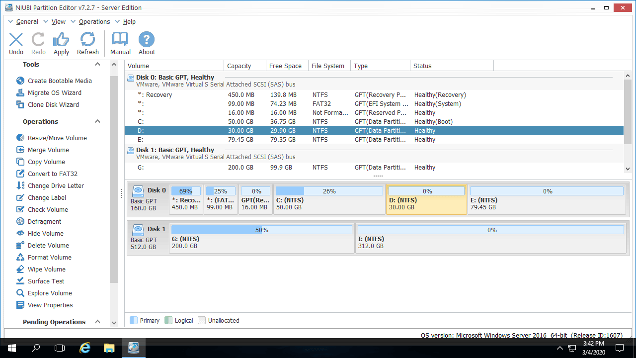 Partition Manager Server Kostenloser Download für Windows Server