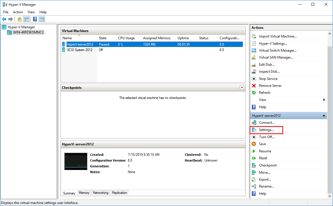 HyperV仮想ディスクパーティションのディスクサイズを拡張/増加します。