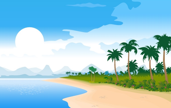 FREE VECTOR SUMMER BEACH IMAGE HD ICON RESOURCES FOR WEB DESIGNERS