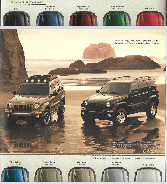 Jeep Liberty Paint Codes & Color Charts