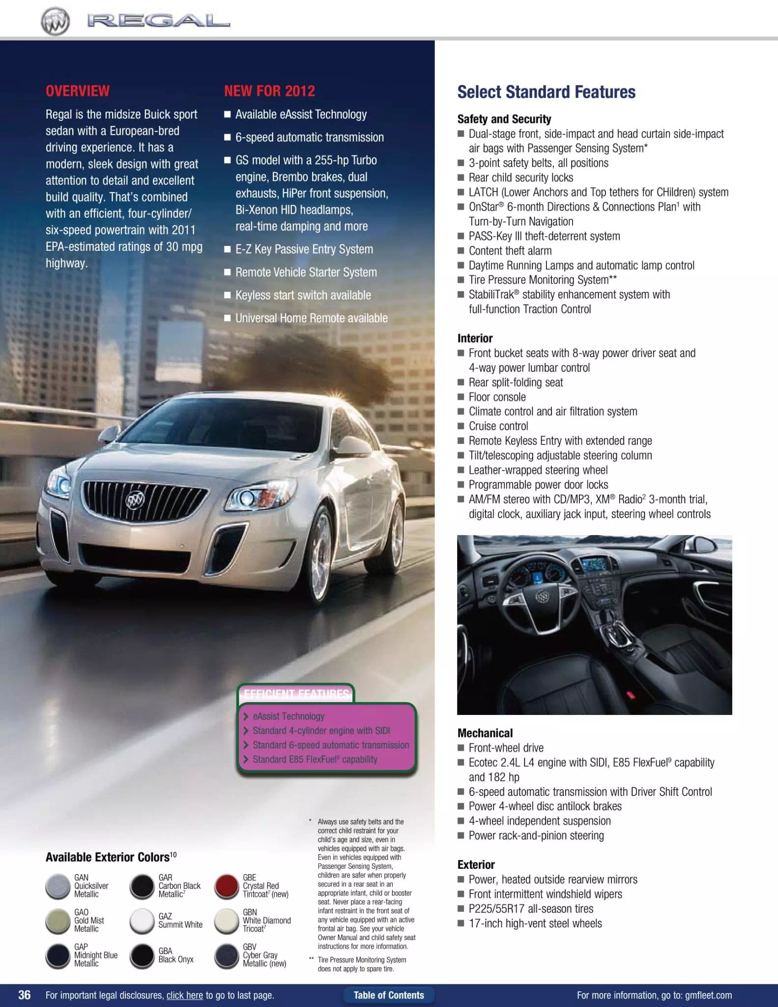 GM 2012 Paint Charts and Paint Codes