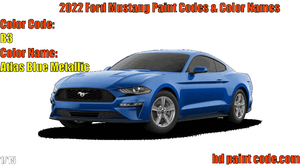 Ford Mustang Paint Codes & Color Charts
