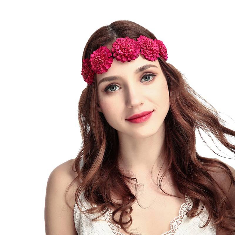 RED ROSE FLOWER GARLAND Headdecor