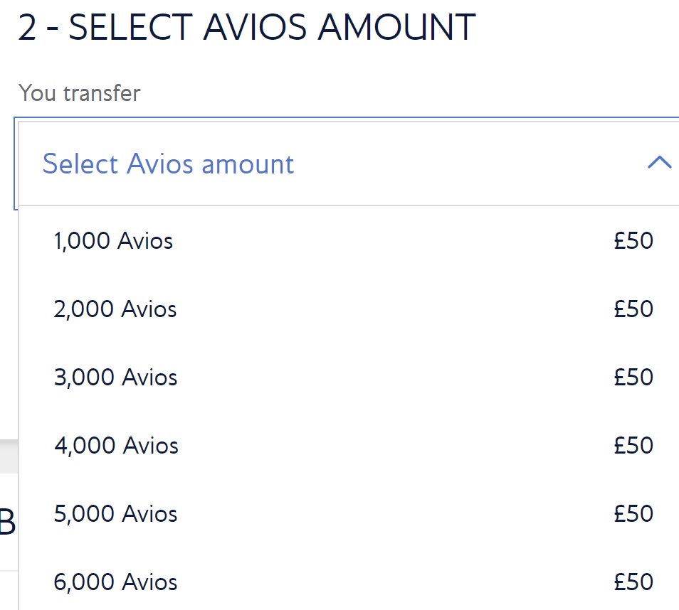 BA increases the cost of transferring Avios between members
