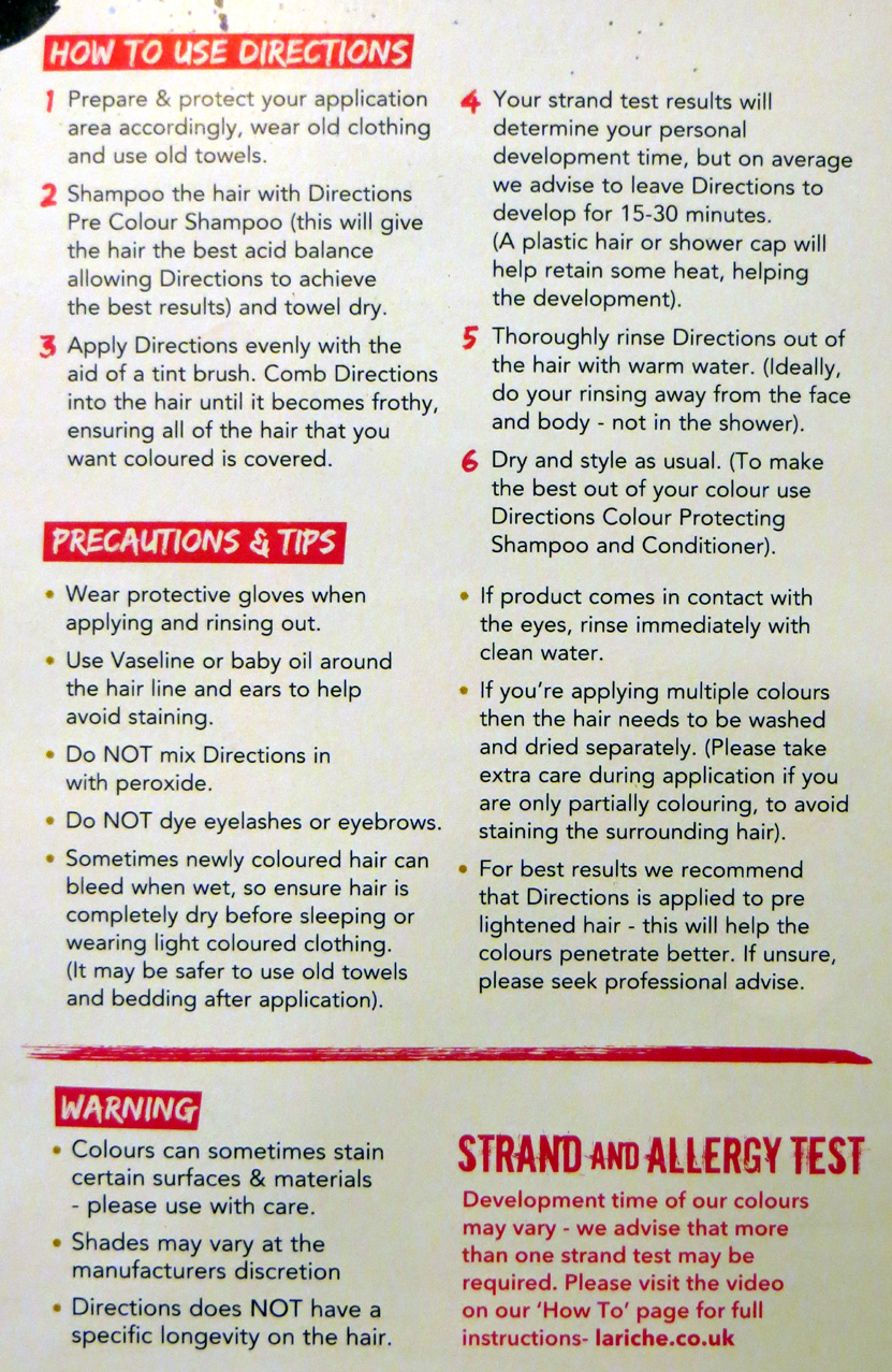 Directions Hair Dye Head in the Clouds