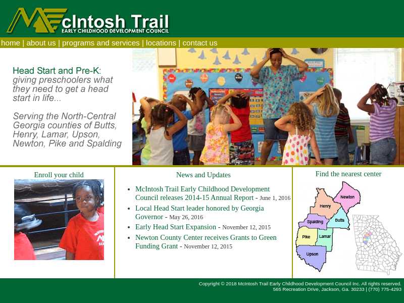 MCINTOSH TRAIL EARLY CHILDHOOD DEVELOPMENT BUTTS COUNTY HEAD START