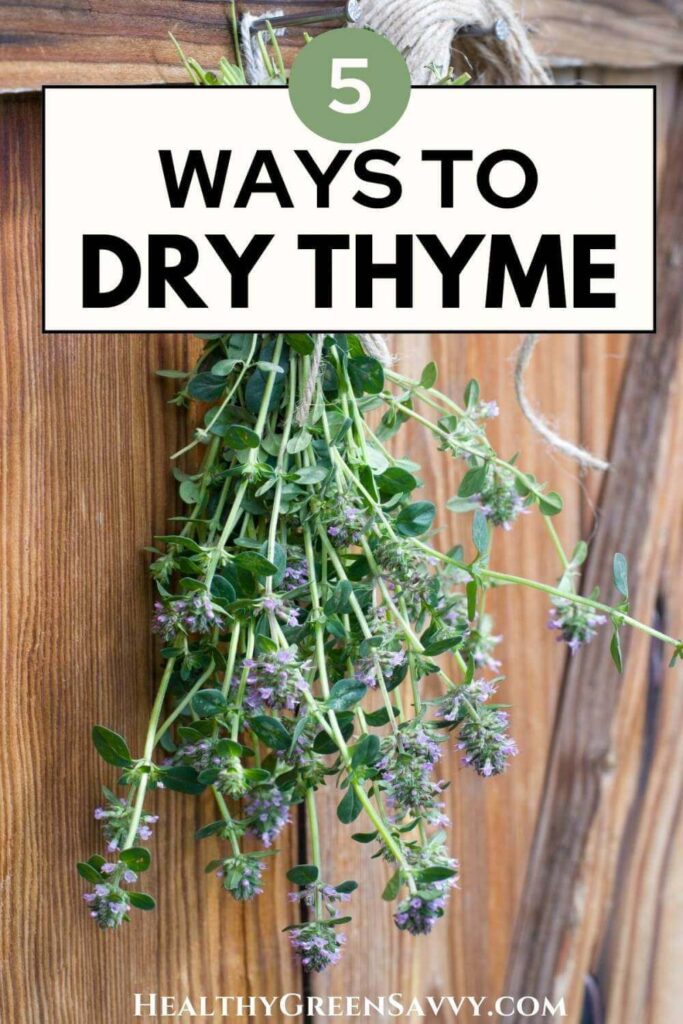 How to Dry Thyme 5 Easy Ways HealthyGreenSavvy