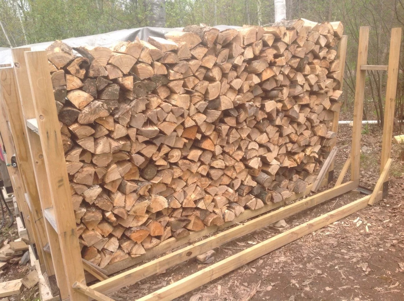 How To Build A Firewood Rack With Cinder Blocks