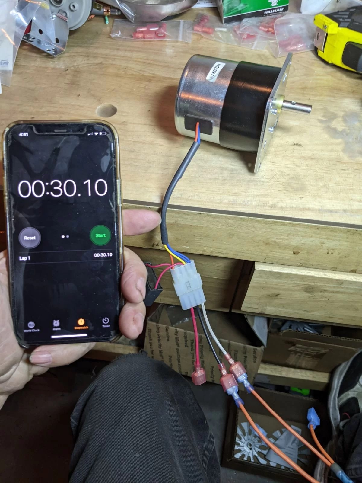 Testing the newer HHT Pelpro 2 RPM auger motors with connector and