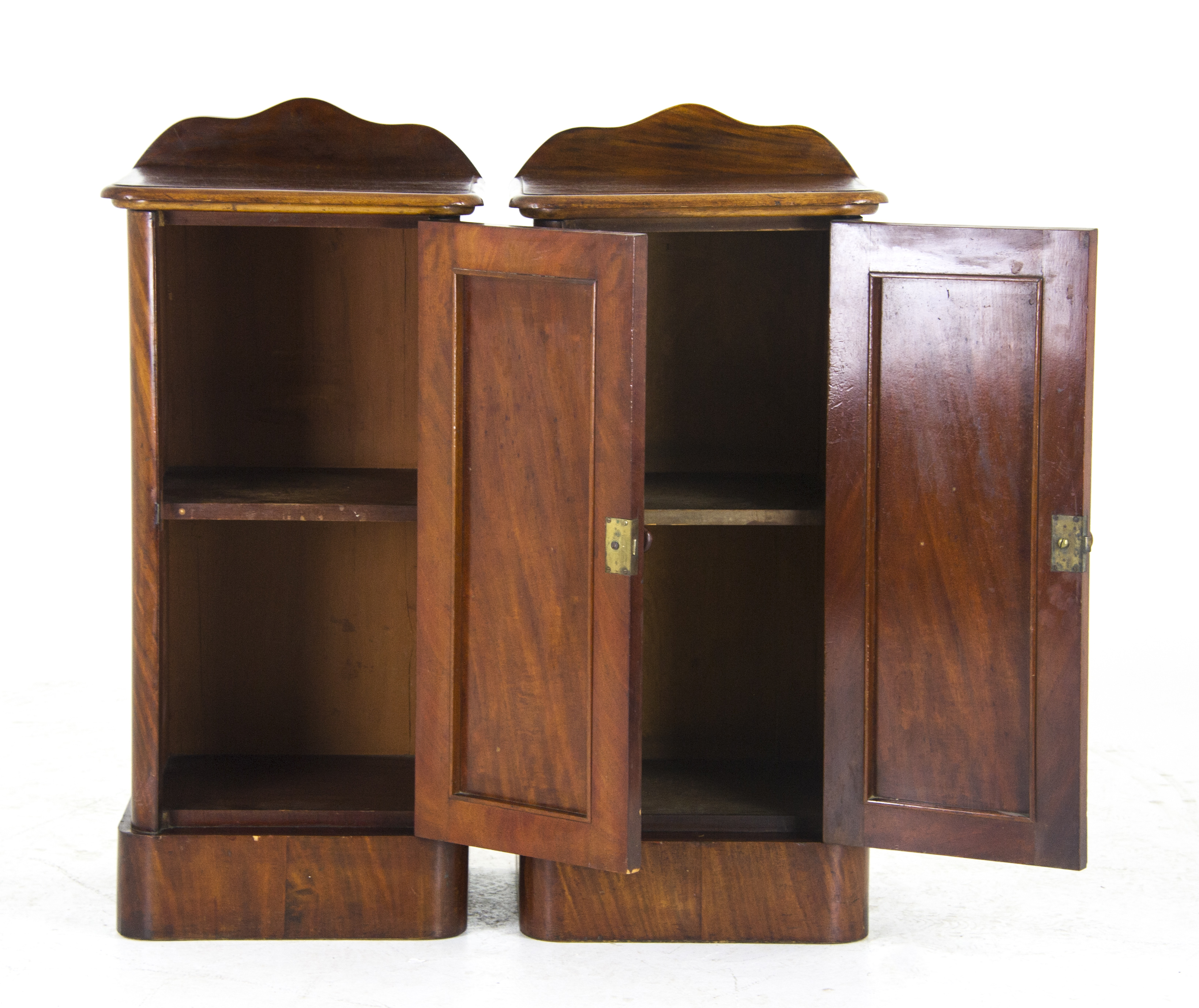 Antique Mahogany Nightstands Victorian Bedsides Scotland 1870 B853