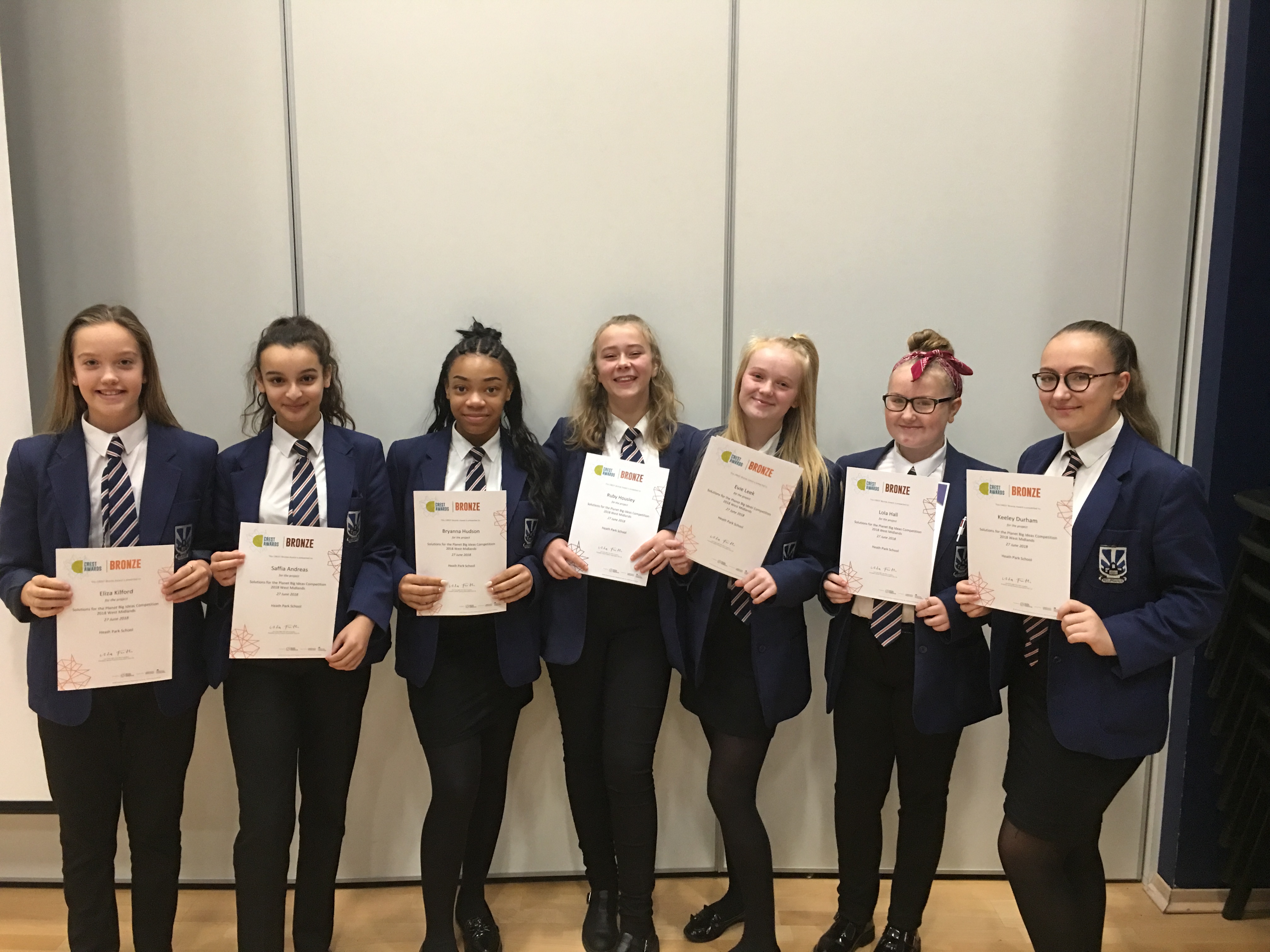 CREST award for students Solutions for the projects Heath Park