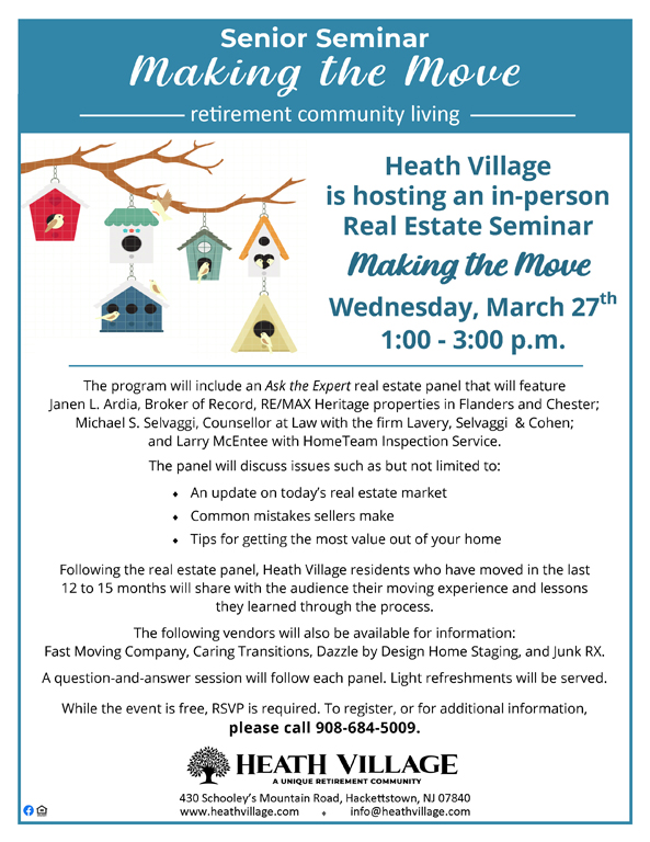 Heath Village a nonprofit, fullservice senior retirement community