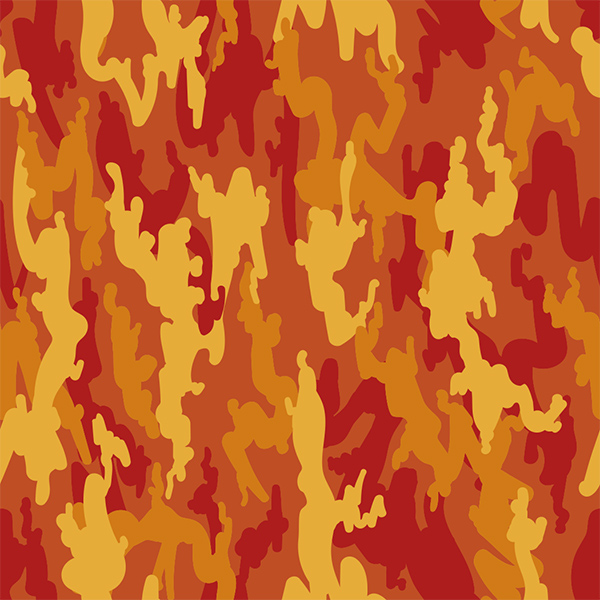 Camo Shades of Orange Heat Transfer Source