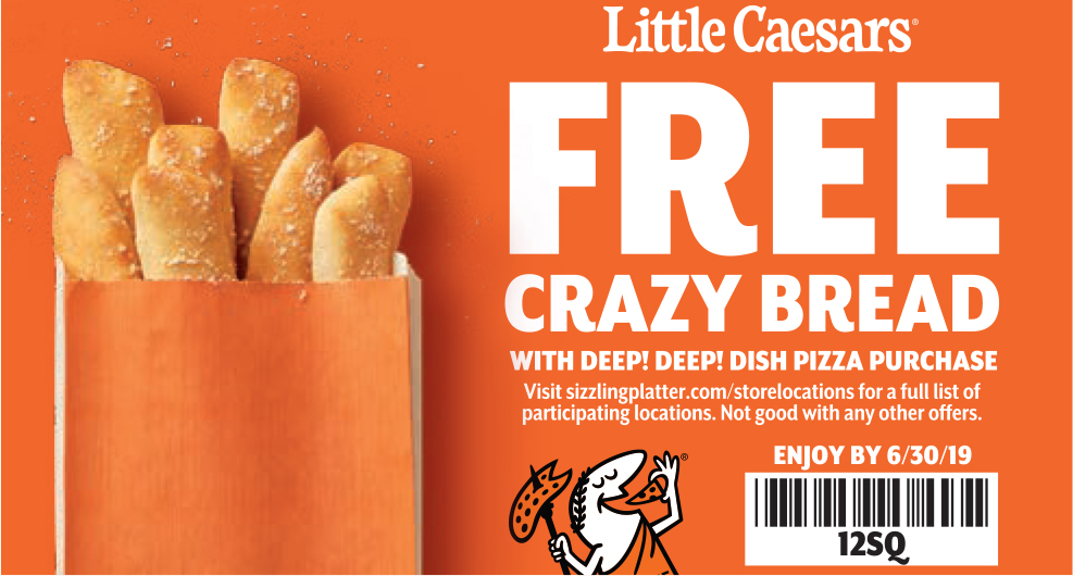 FREE Crazy Bread w. Purchase Little Ceasars Heber