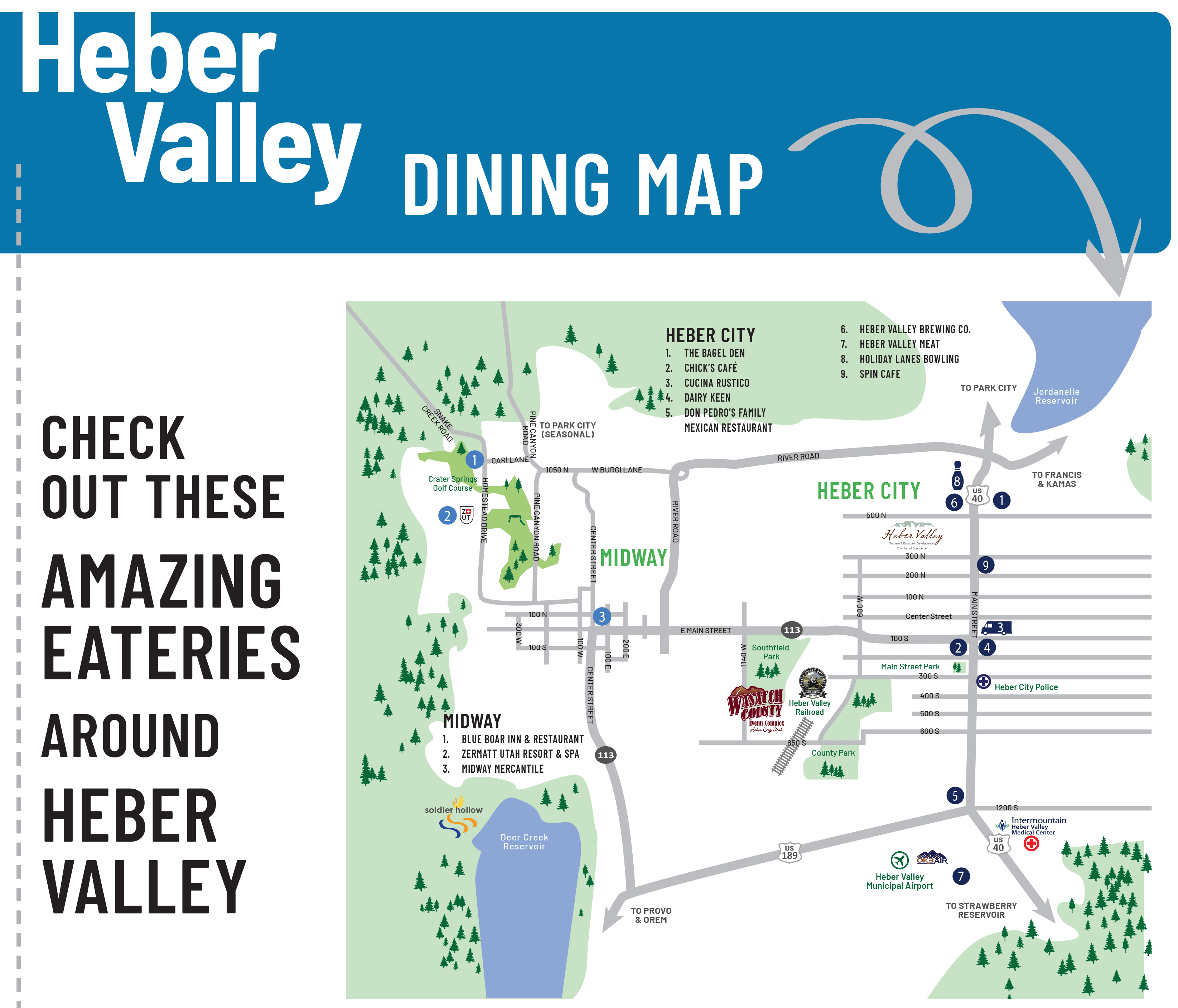 Heber Valley and Midway Dining Maps Heber Valley Guide