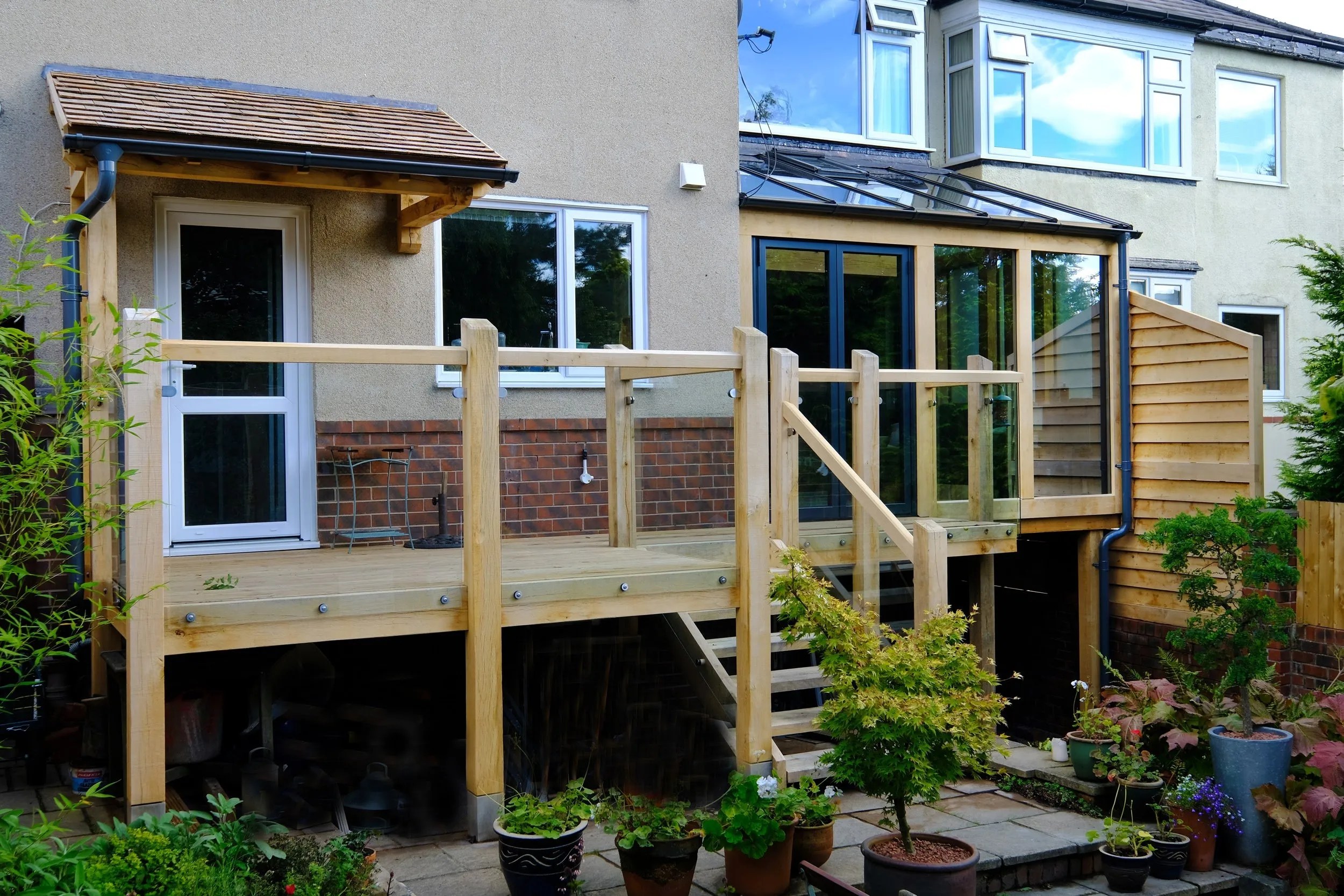 Raised Oak Conservatory Hector and Cedric