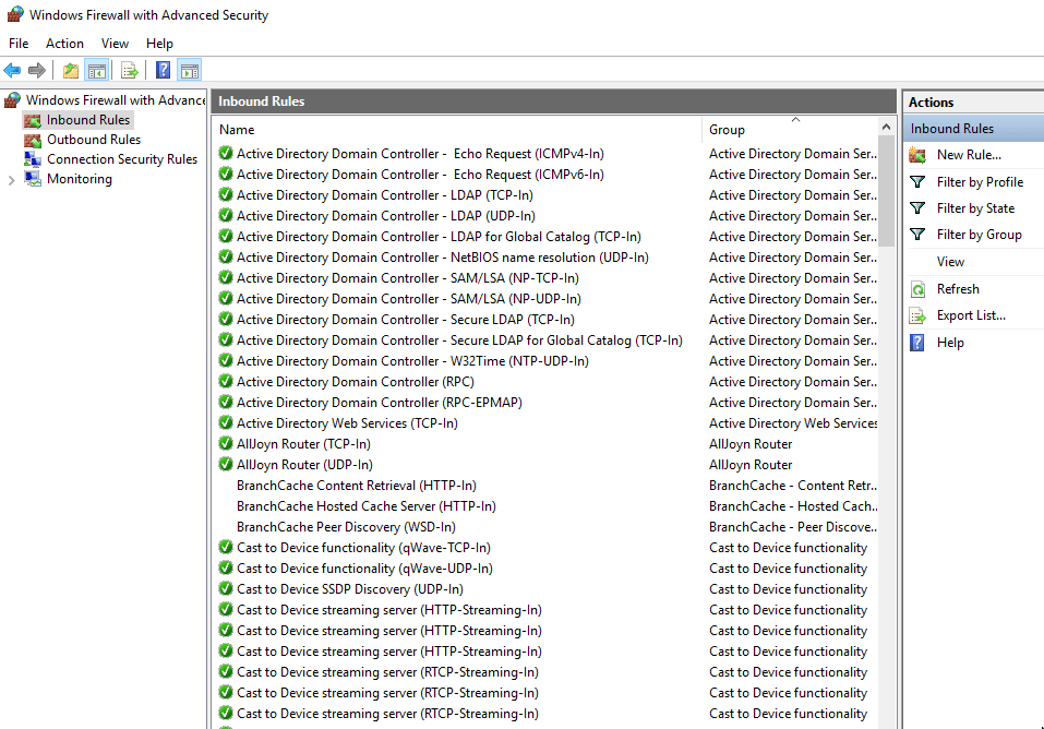 How to configure Firewall on Windows server? Heficed