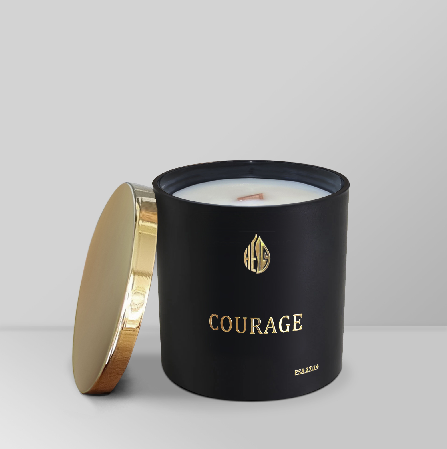 COURAGE Dark Vanilla & Oud Wood Candle HE IS CO