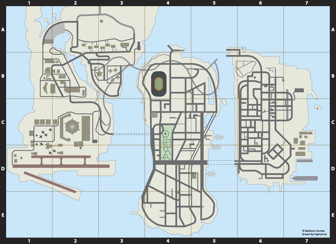 Gta 3 Open Map The Monday Map Video Games maps Hejorama