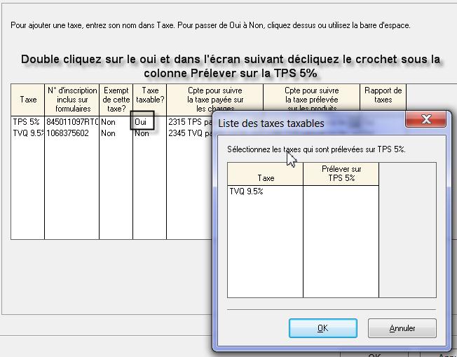 Modification des taxes dans Simple comptable Sage50 « Hélène Marchand