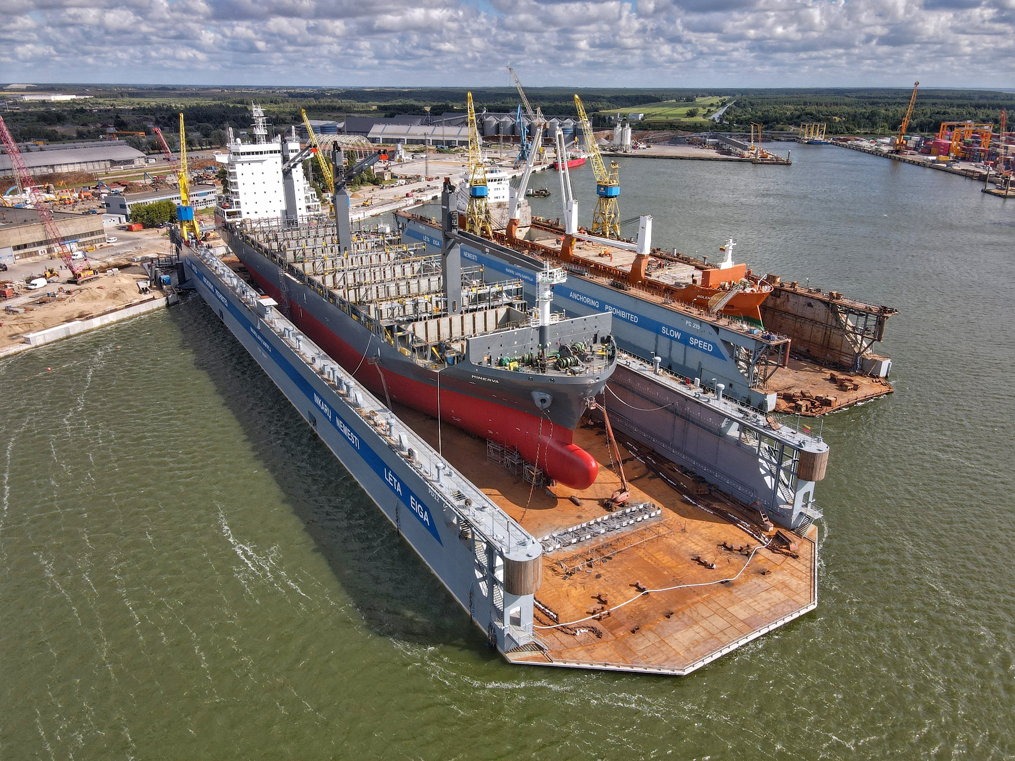 The largest dock in the Baltic States owned by the Western Shipyard