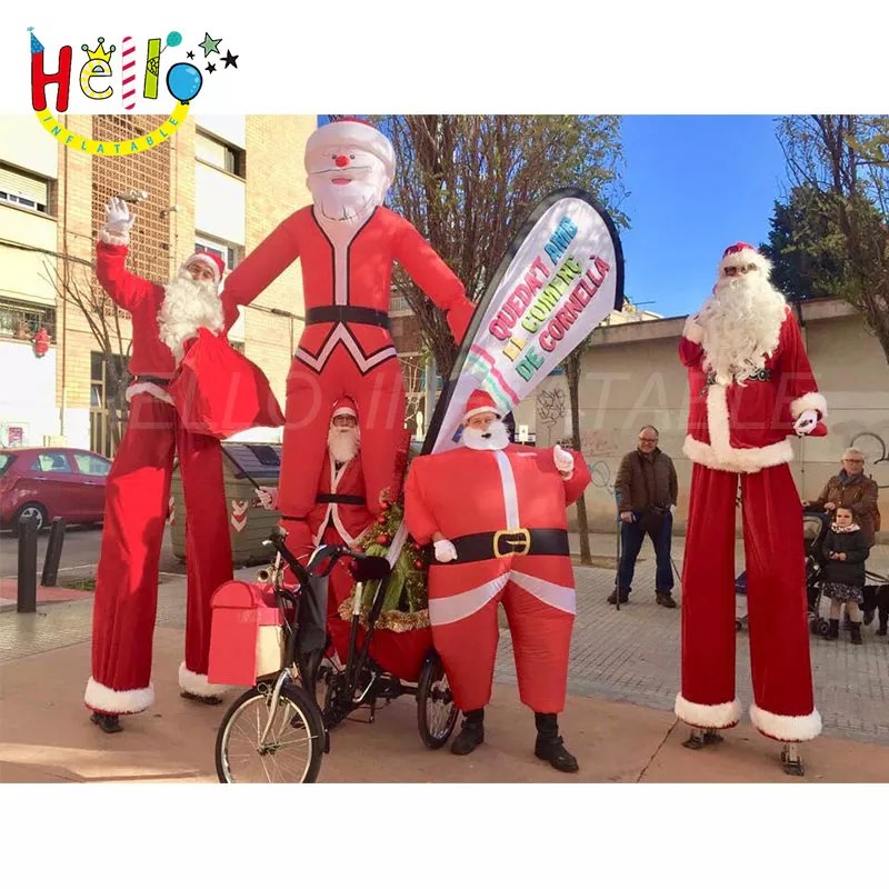 walking inflatable Santa Claus costume inflatable puppet costume