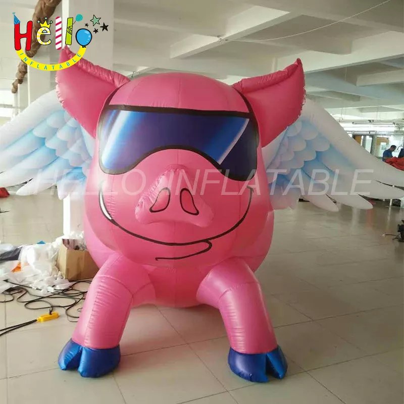 Inflatable flying pigs custom inflatable animal models inflatable hog