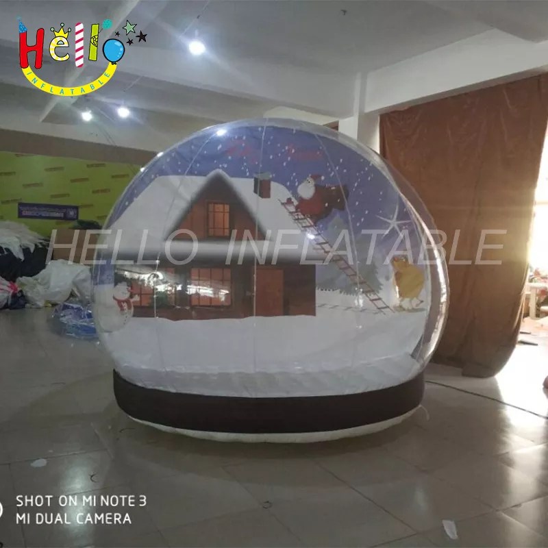 Giant Snow Globe Bubble Tent House , Inflatable grottos Human Size Snow