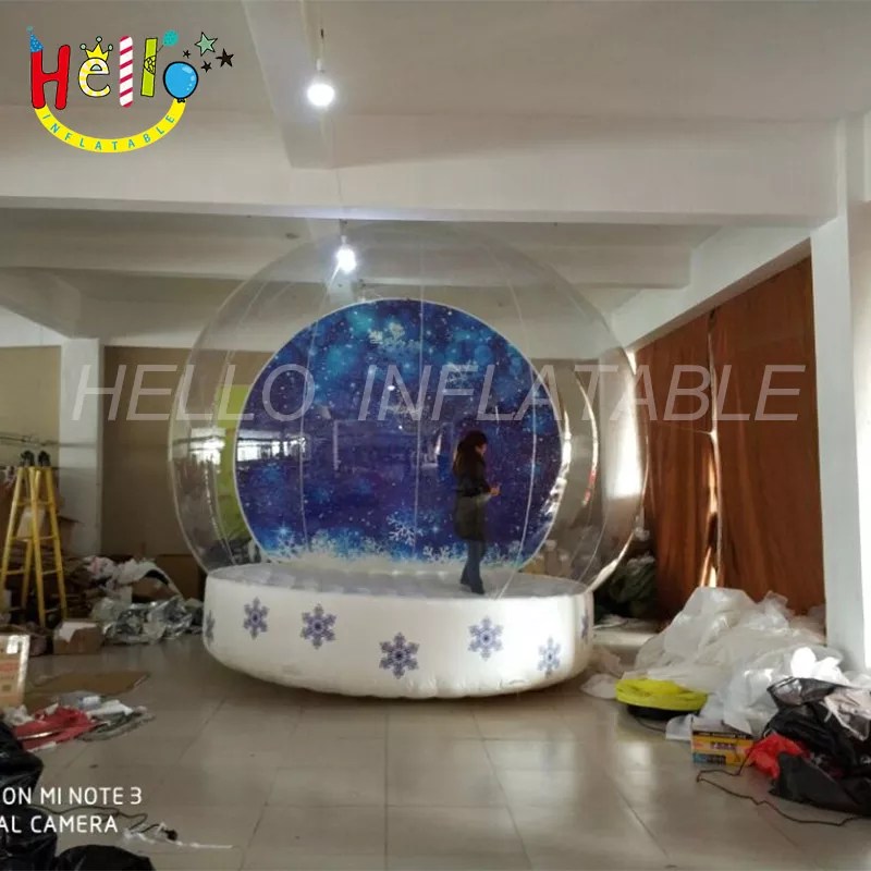 Giant Snow Globe Bubble Tent House , Inflatable grottos Human Size Snow