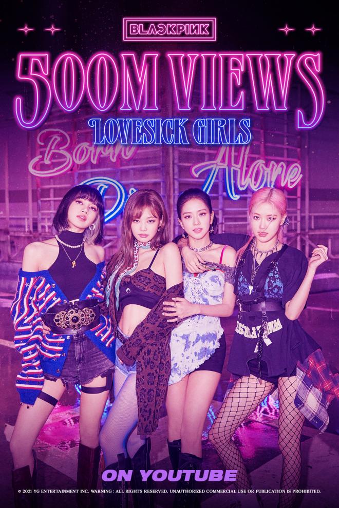 BLACKPINK's "Lovesick Girls" MV Hits 500 Million YouTube Views