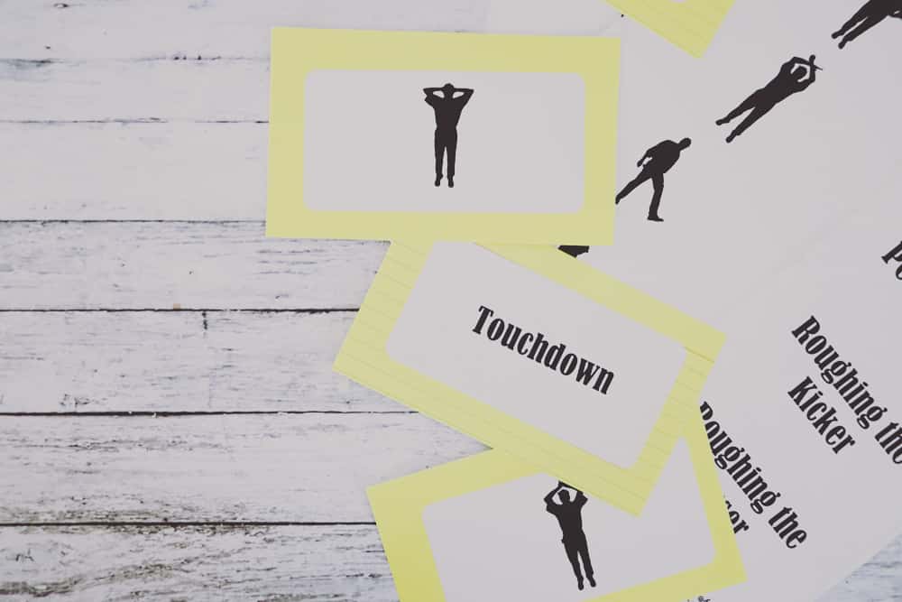Fun Football Flash Cards Printable Hello Nature