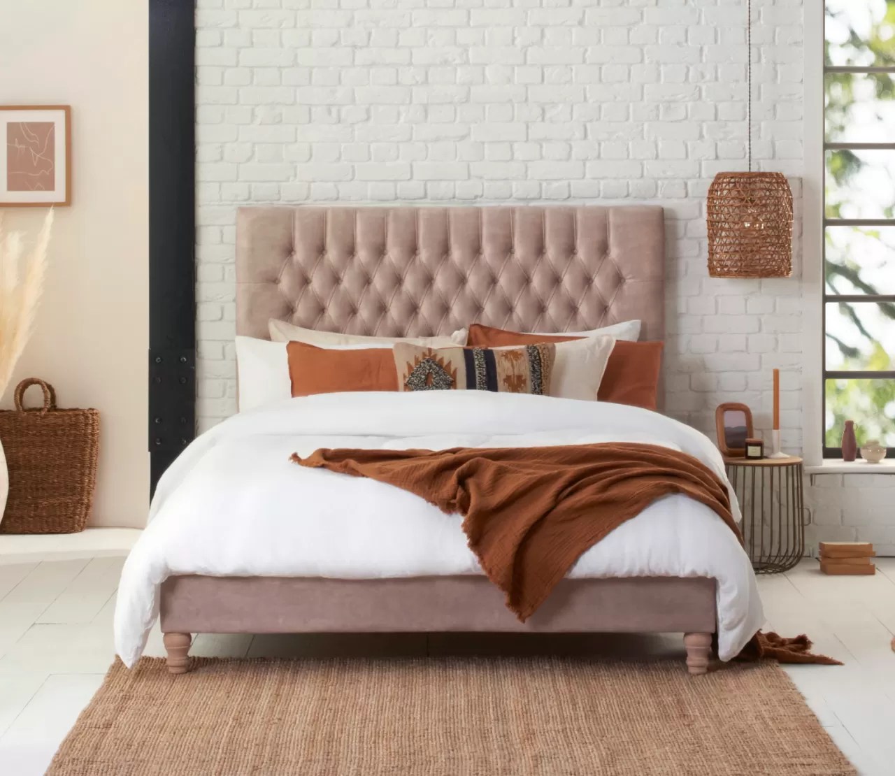 Jude Luxury Upholstered Chesterfield Bed by Hello Sunday