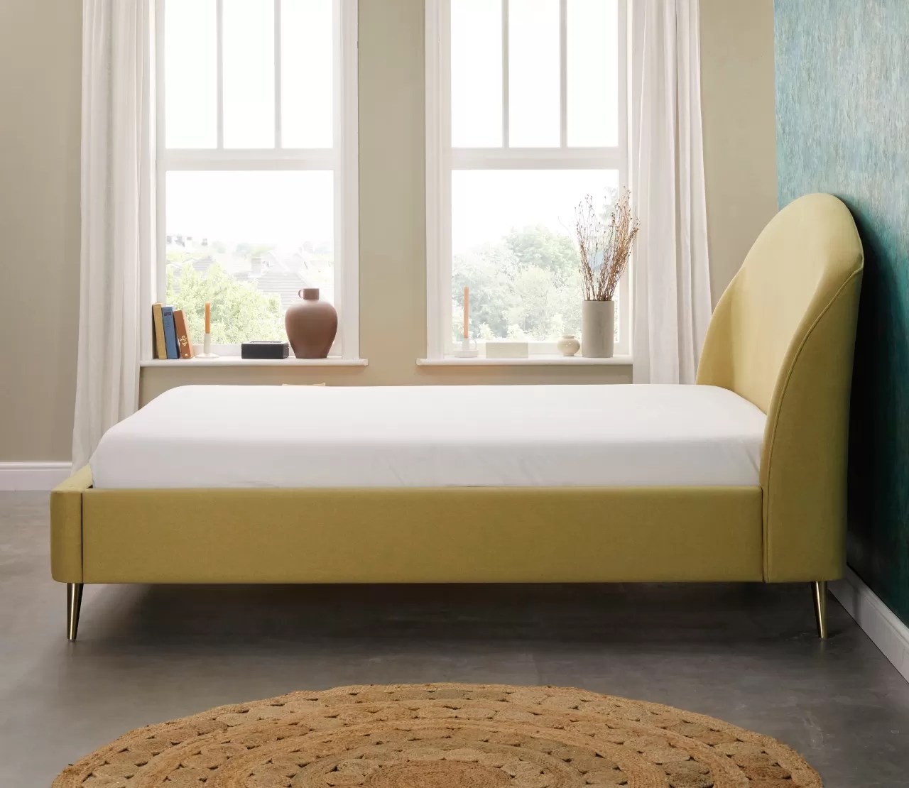 Isabella Luxury Contemporary Upholstered Bed by Hello Sunday