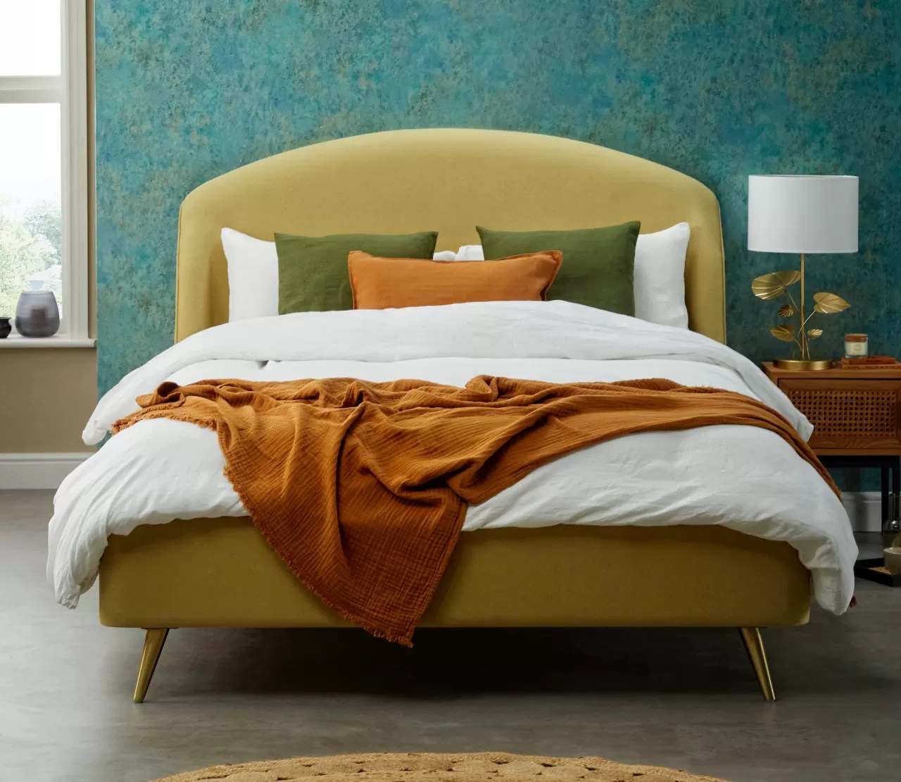 Isabella Luxury Contemporary Upholstered Bed by Hello Sunday