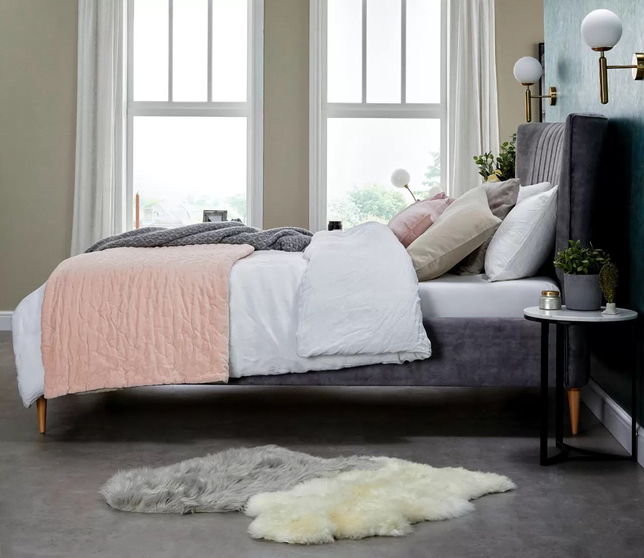 Jasmine Luxury Upholstered ArtDeco Style Bed by Hello Sunday