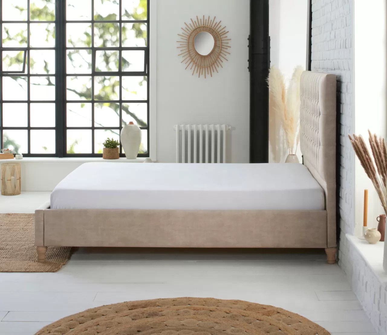 Jude Luxury Upholstered Chesterfield Bed by Hello Sunday