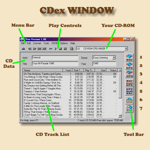 Help2Go free computer help and advice CDex A Tutorial for Turning