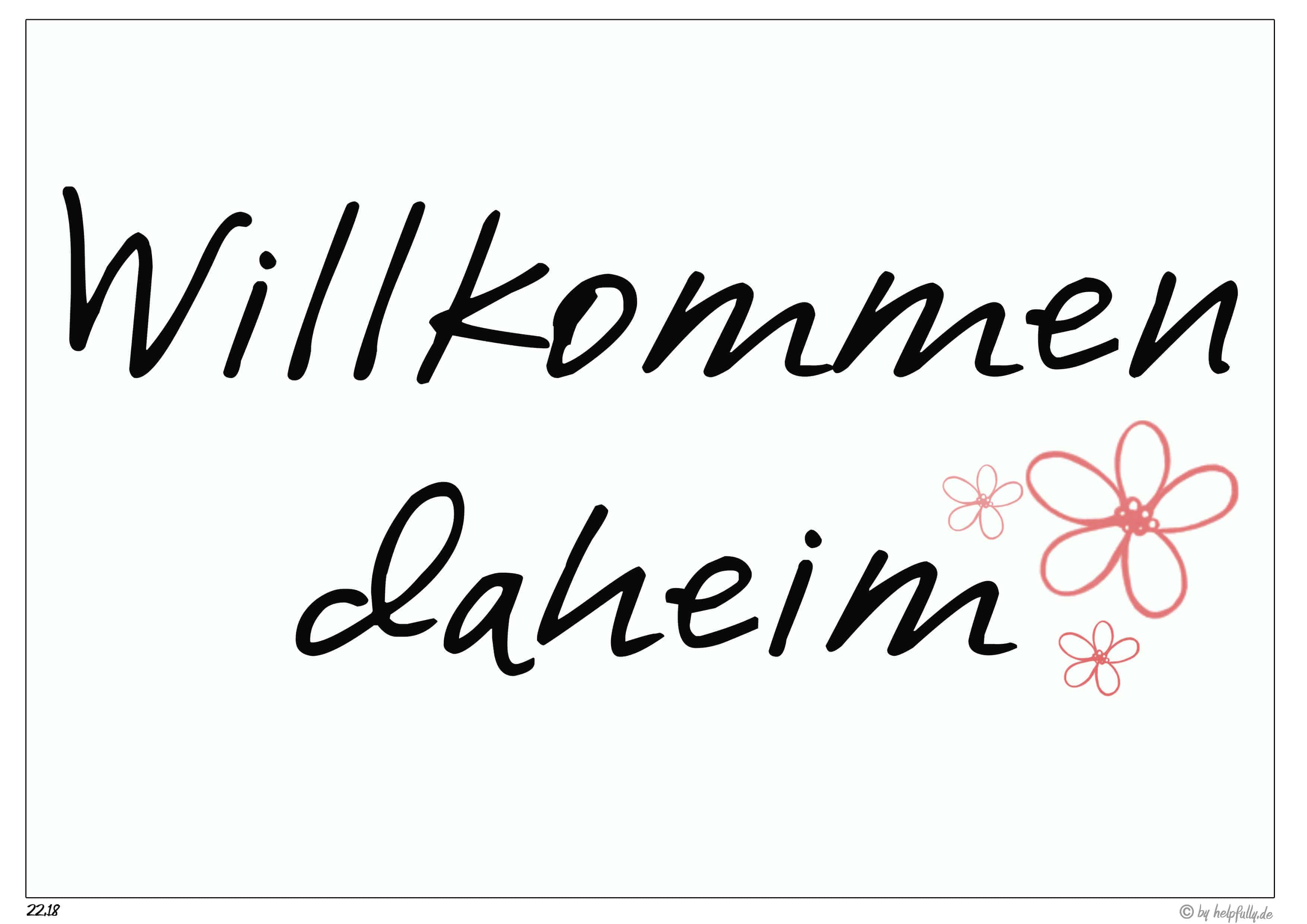 Willkommen Zuhause Karte