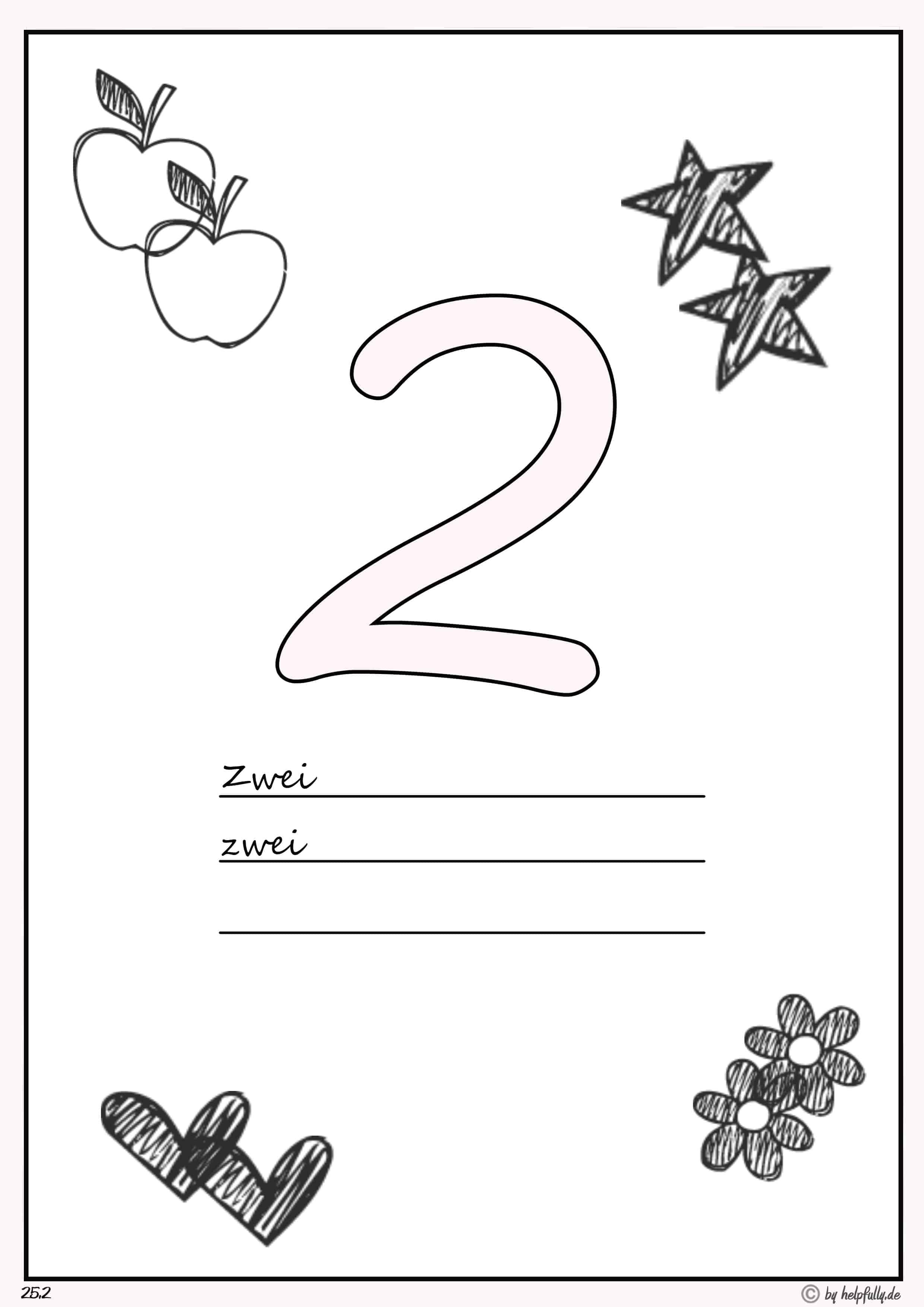 Lern’ die Zahlen Zahl “2”