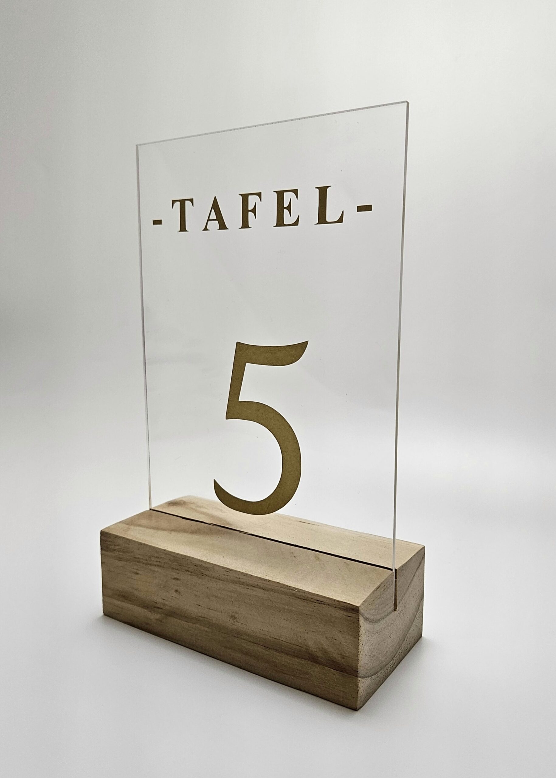 PERSPEX TABLE NUMBERS Help 'n Bruidjie