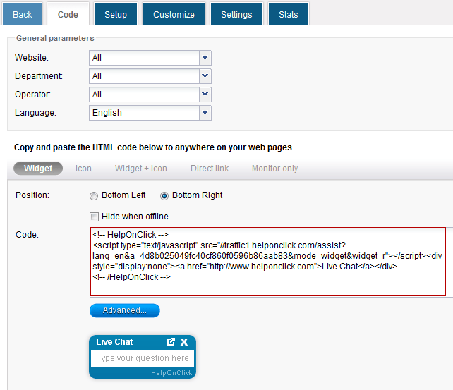 Integrate Live Chat with your Online Store