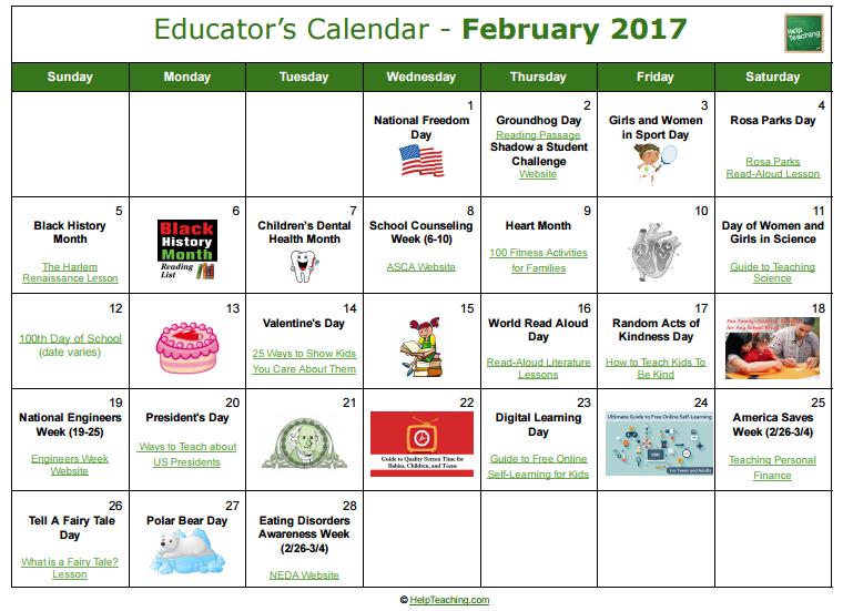US Educator's Calendar 20162017